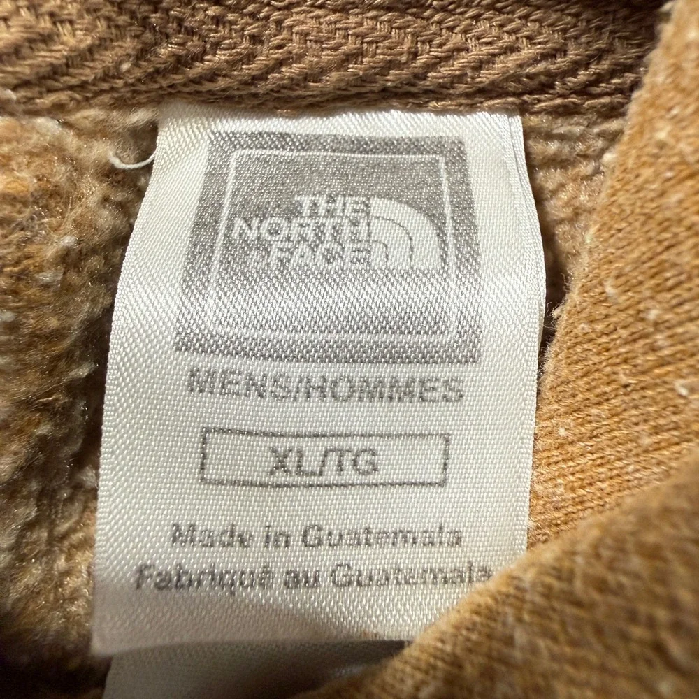 The North Face Hoodie Men XL Brown Camo Logo Pullover Sweatshirt Outdoor Gorp